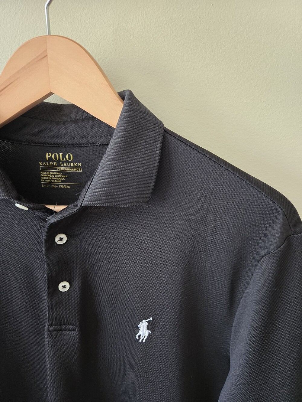 Polo Ralph Lauren Performance Polo Shirt Black Men's Size Small